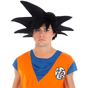 Dragon Ball Peluca Goku Sayajin Accesorio Traje Negro